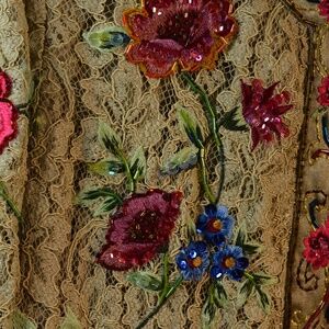 TOGETHER Beaded, Sequinned, embroidered, Lace Jacket SZ 16